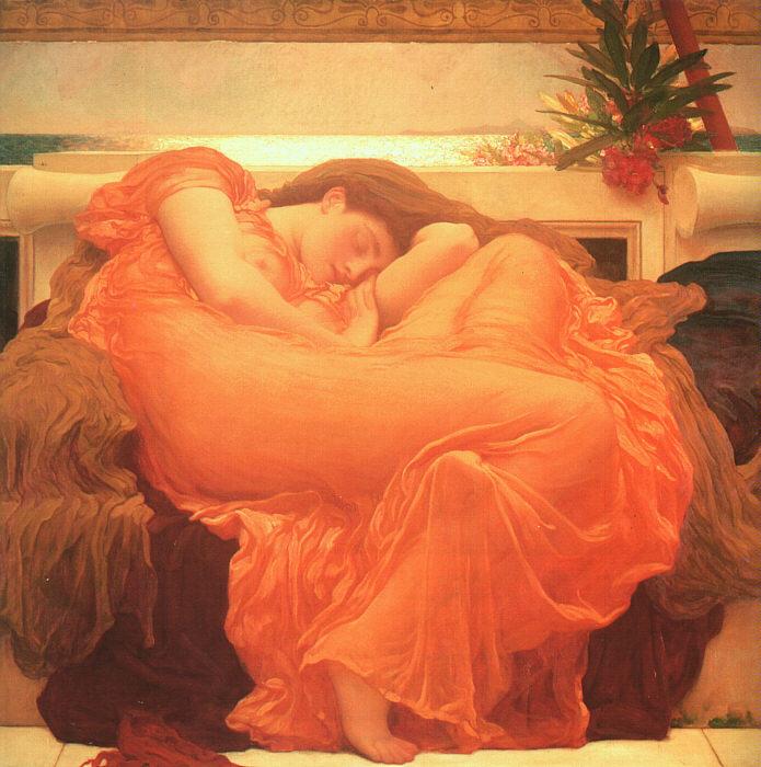 Lord Frederic Leighton Flaming June oil painting image